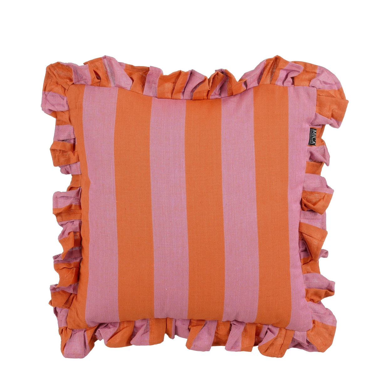 Mica Decorations Sierkussen - L45 x B45 x H10 cm - Katoen - Lila, Oranje
