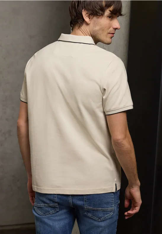 Basic Piqué Poloshirt mit Kontrastdetail