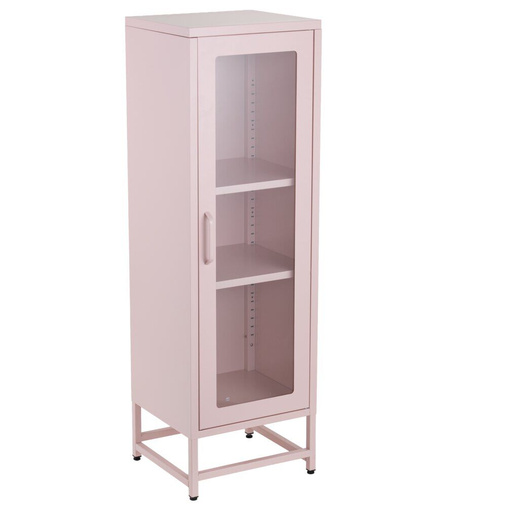 étagère à poser Linéa 3 niveaux métal rose 39x36xH123cm