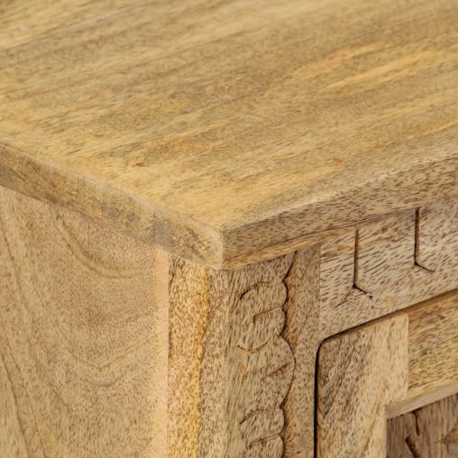 NNEVL Bedside Table Solid Mango Wood 40x30x50 cm
