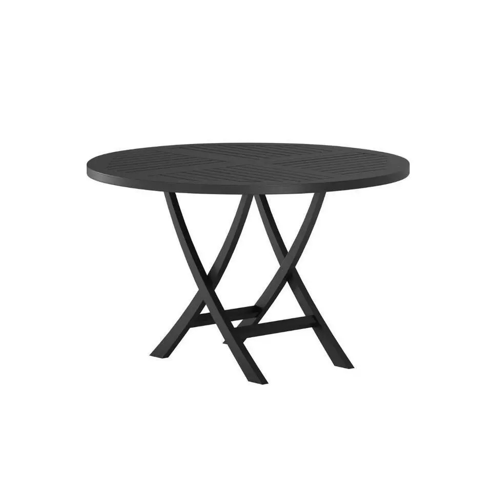 Hioshop Kenya tuintafel &Oslash;120cm zwart