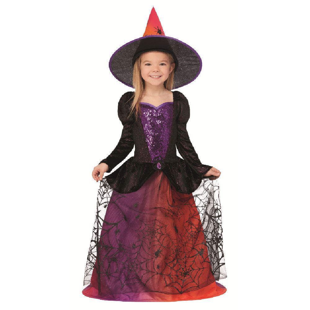 Déguisement enfant Halloween sorcière 7/10 ans