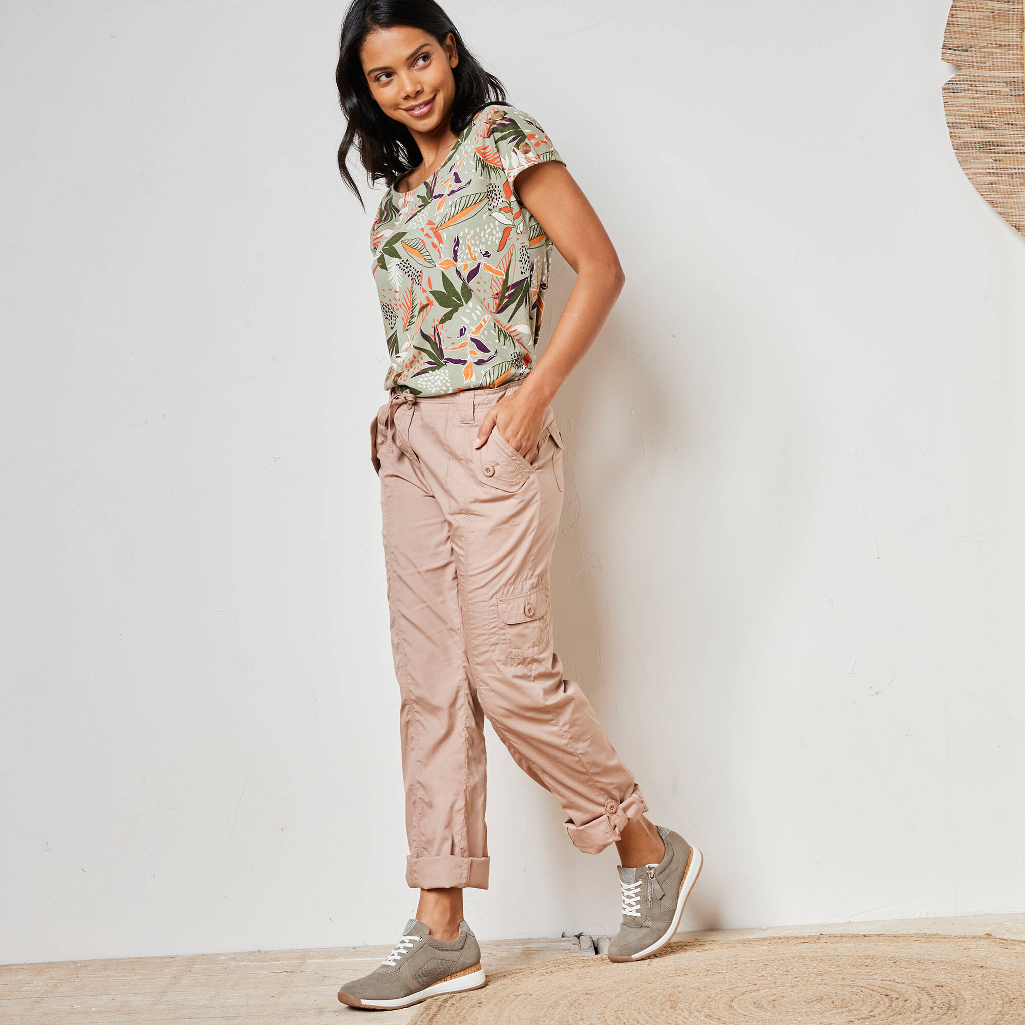 Pantalon battle retroussable