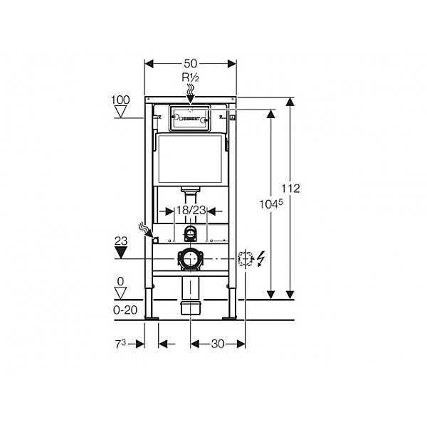 Pack WC Bati-support Geberit   WC Swiss Aqua Technologies Infinitio sans bride   plaque Delta20 chrome mat (InfinitioGeb9)