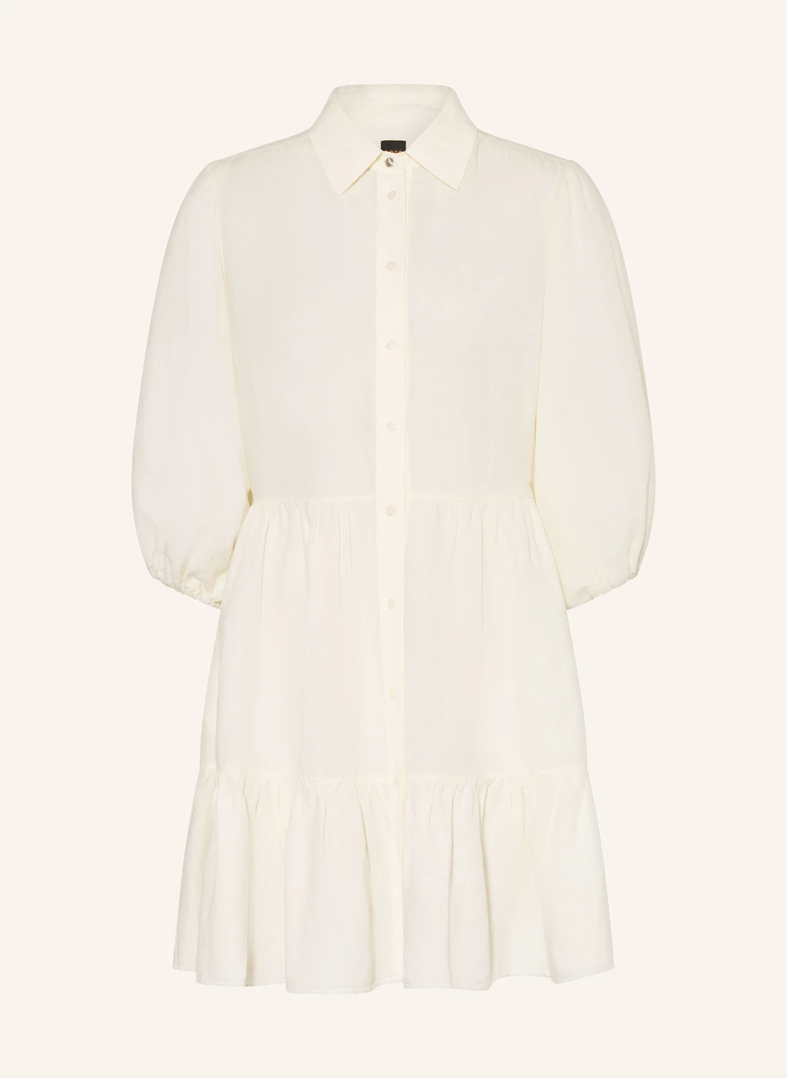 BOSS Hemdblusenkleid DISENNA mit 3/4-Arm und Leinen