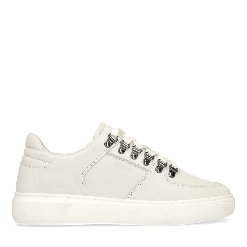 Manfield Off white nubuck sneakers