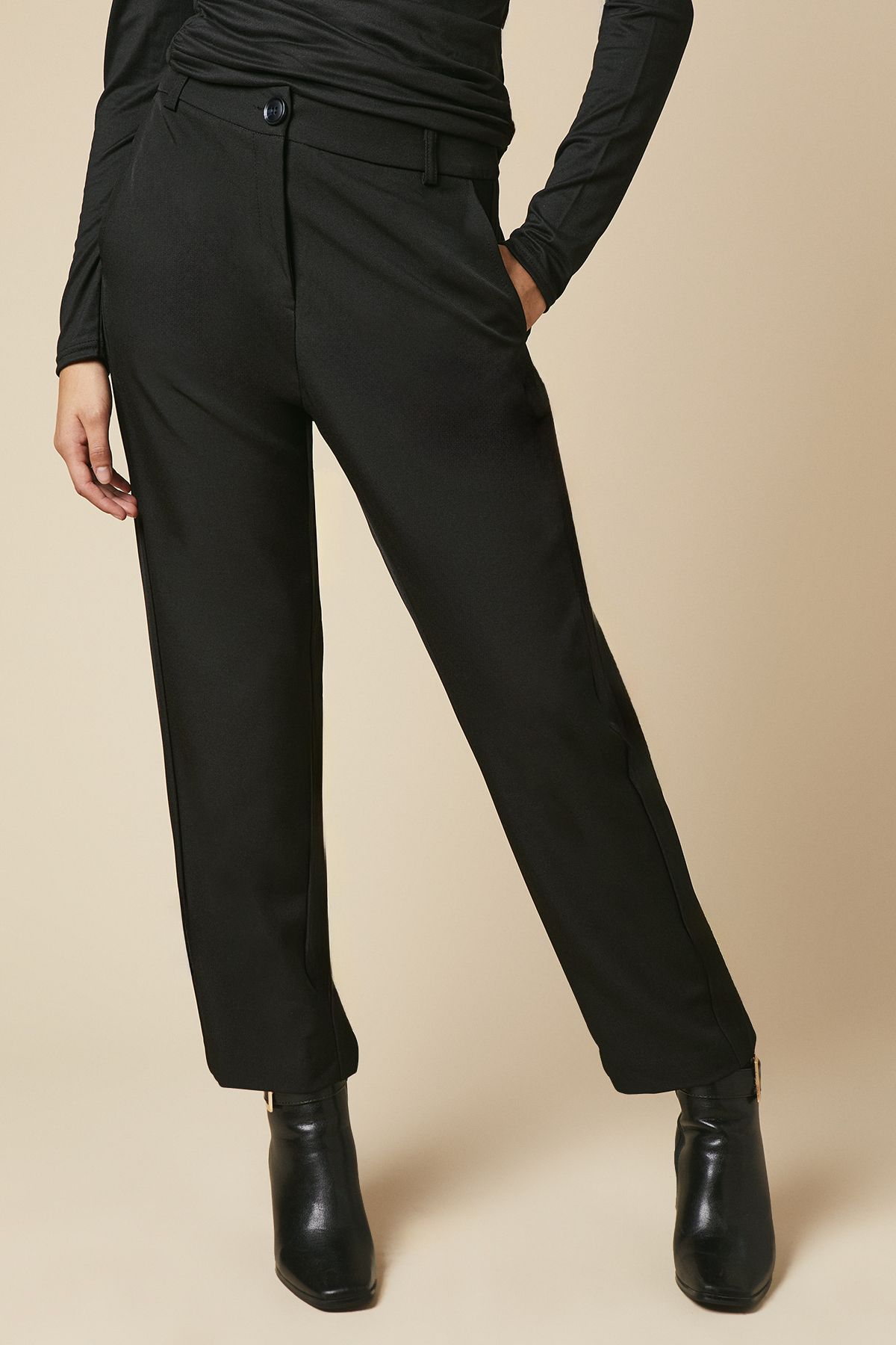 Dorothy Perkins Petite Button Front Ankle Grzer Trouser