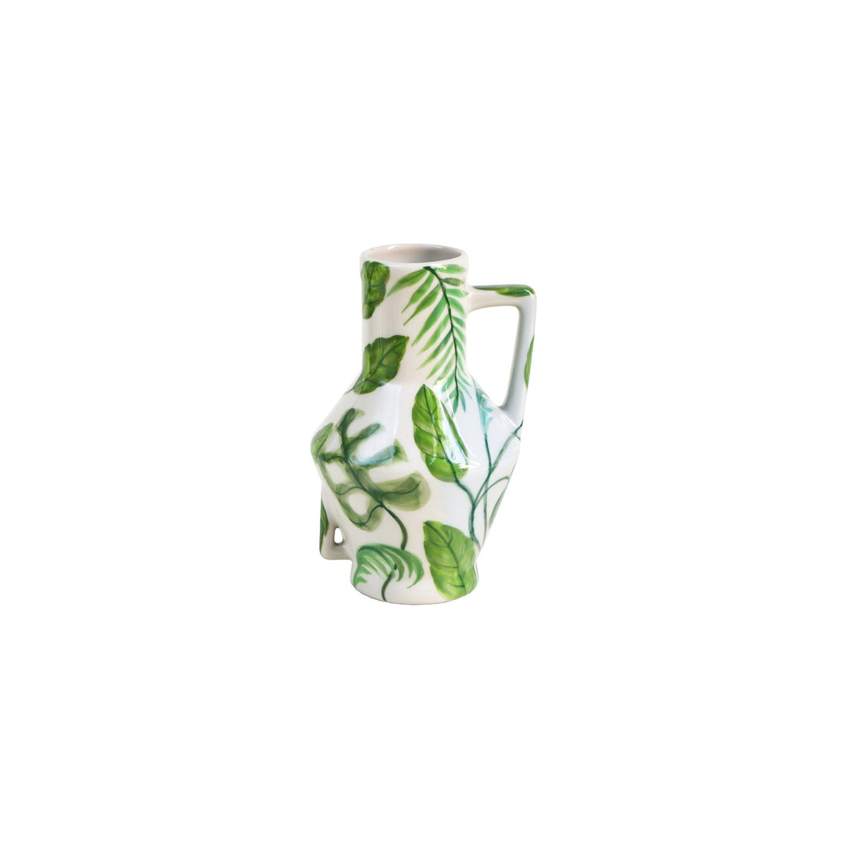 Return to Sender Vaas 15 cm Jungle print handgeschilderd met handvat