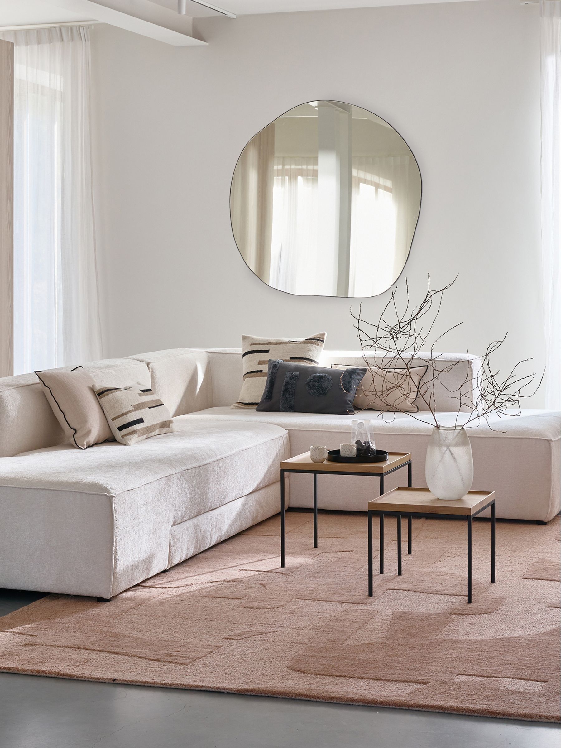 La Redoute Intérieurs Brass Ornica 120 x 120cm Shaped Mirror