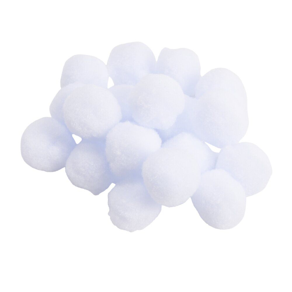 Boule de neige décoration de No&euml;l blanche Ø4cm x100