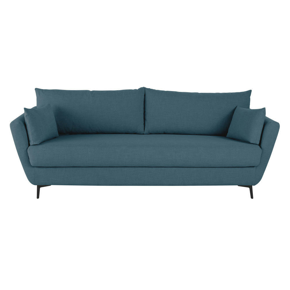 Prague - Canapé convertible 2/3 places bleu pétrole