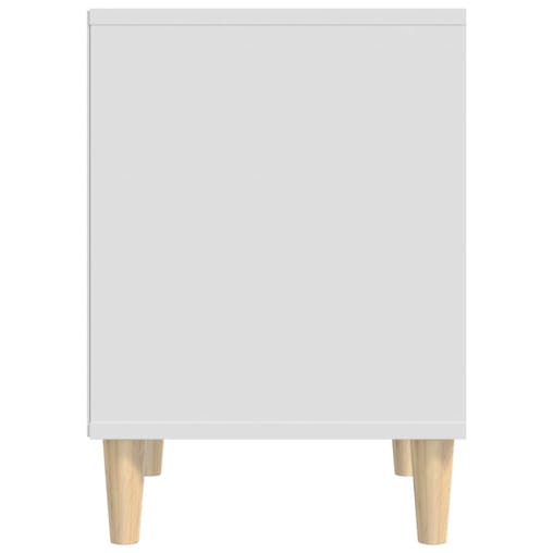 NNEVL Bedside Cabinet White 40x35x50 cm Engineered Wood