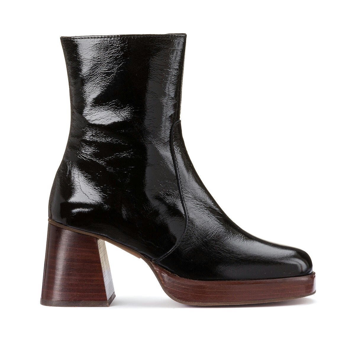 Bottines en cuir brillant Brigand