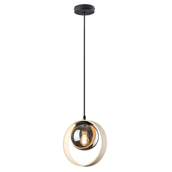 Lampa wisząca buk kolor dymny Peyton 1xE14x15W Rabalux