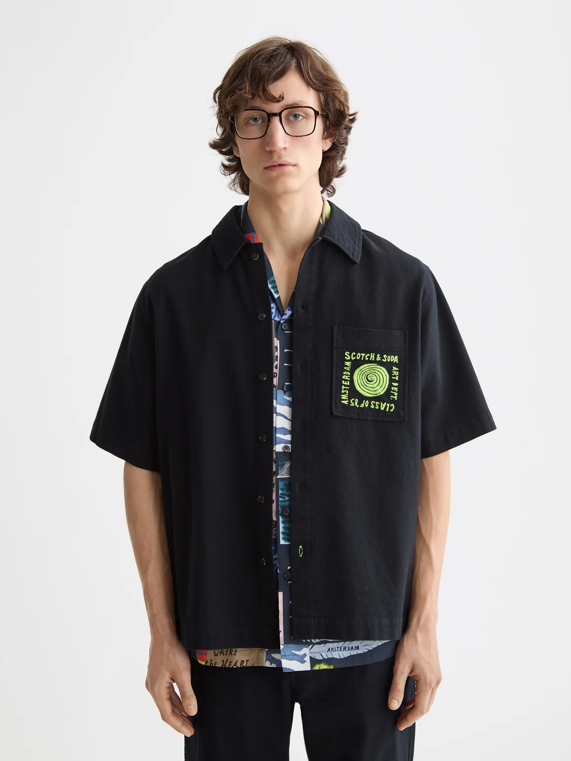 Structured Cotton Short-Sleeved Shirt