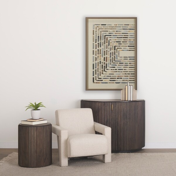 Terra Dark Brown Solid Wood Accent Cabinet