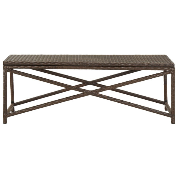 Ławka Brąz 120 cm Technorattan vidaXL