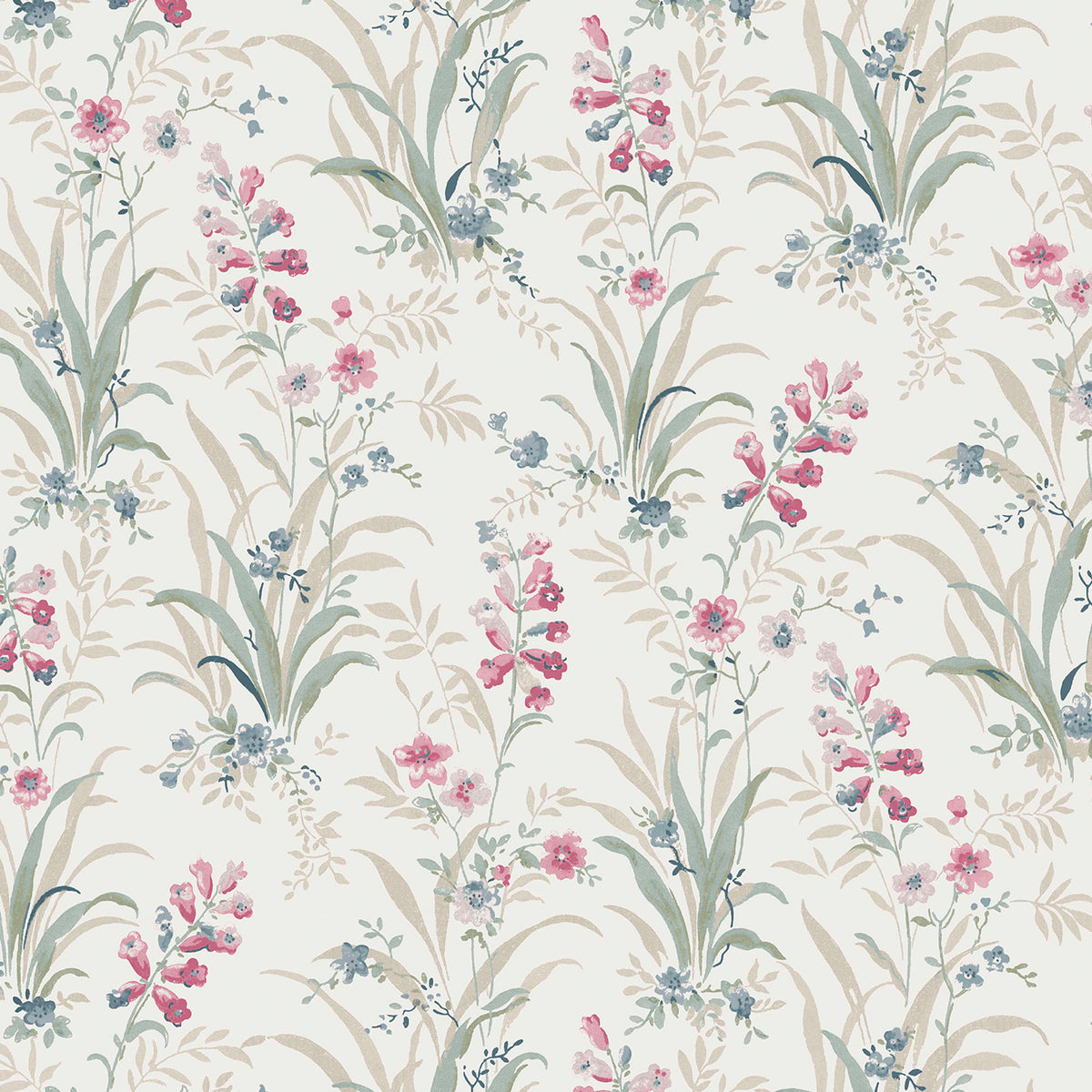 Laura Ashley Vliesbehang - Mosedale Posy Soft Natural 10mx52cm
