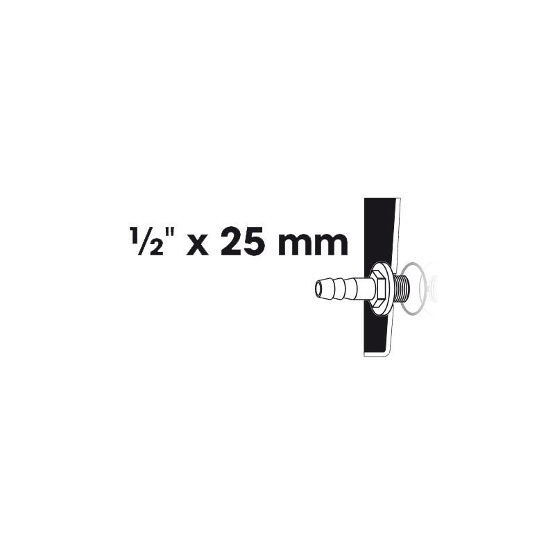Embout à olive filetage extérieur 1/2 x 25 mm UBBINK