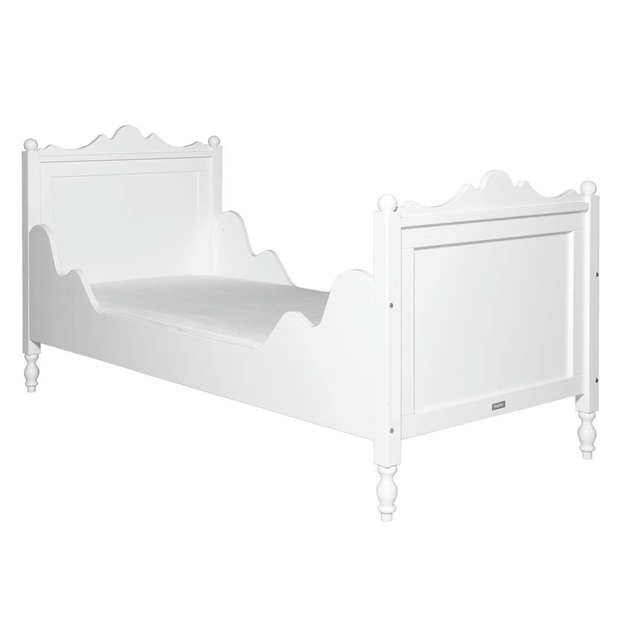 BELLE - Lit 90x200 sommier inclus blanc