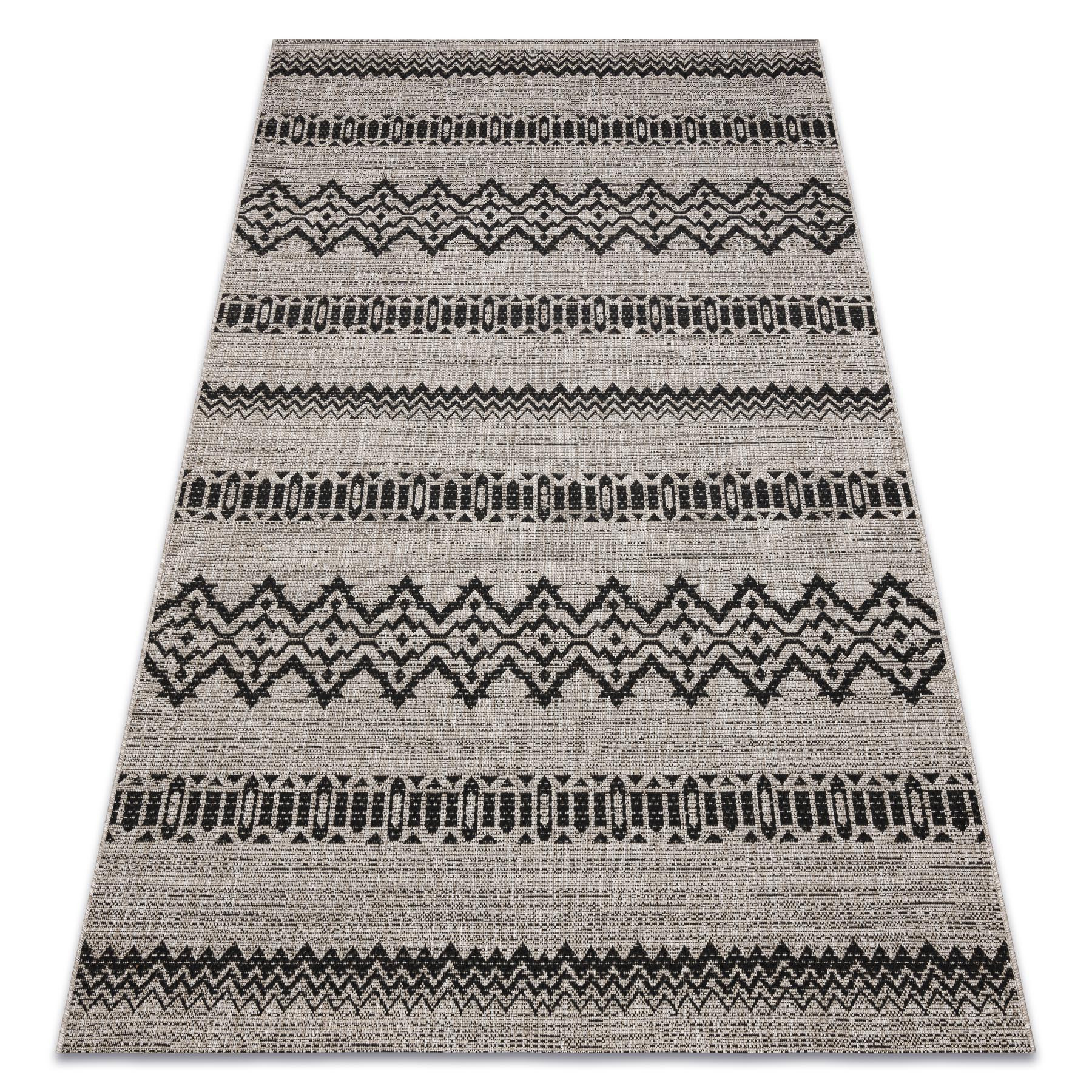 DYWAN SZNURKOWY SIZAL FLOORLUX 20510 srebrny / czarny 60x110 cm
