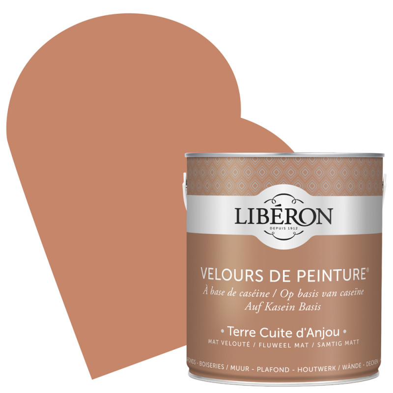 Peinture pour murs Velours de Peinture terre cuite d'Anjou mat 2,5 L LIBERON