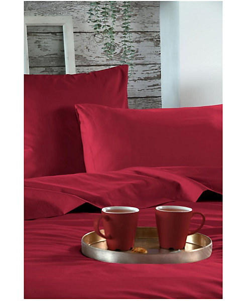 Housse de couette en percale de coton uni Elysée