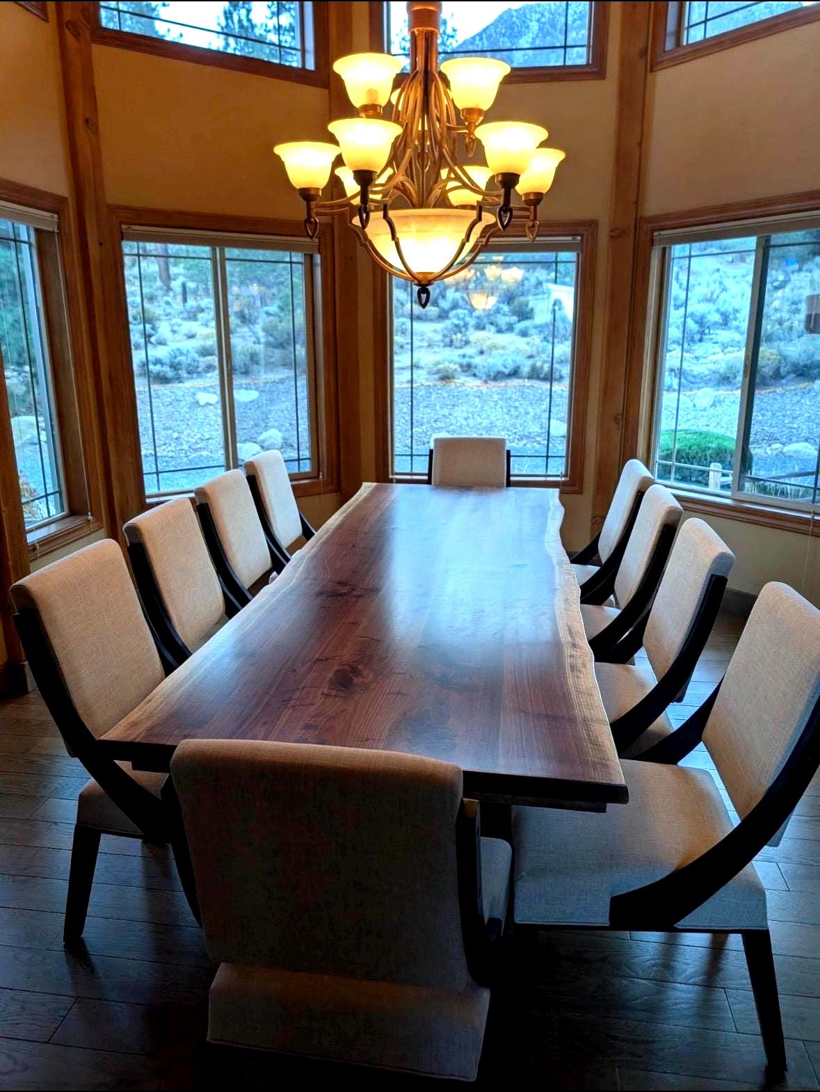 Made in USA- Live edge Black Walnut Tables. Live Edge Dining Table-Coffee Table-100%. Handcrafted in Ohio!