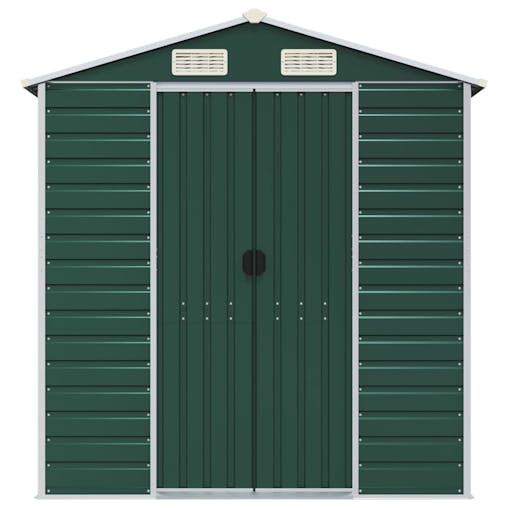 NNEVL Garden Shed Green 191x640x198 cm Galvanised Steel