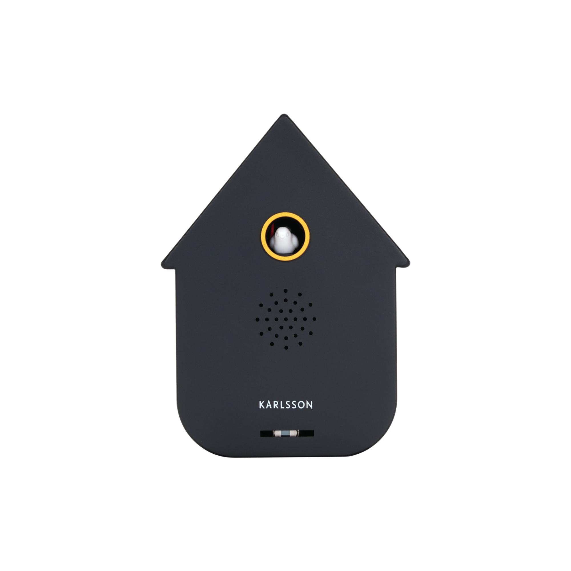 Karlsson ornament Sound Box Modern Cuckoo - zwart - Ø12cm