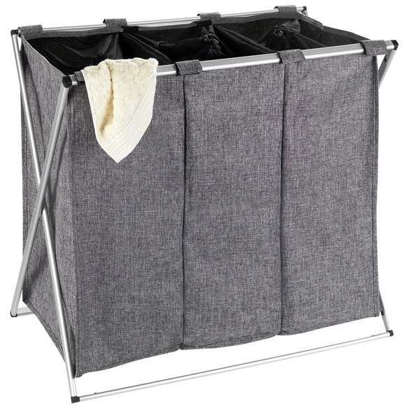 Wäschesammler »Trio«, BxHxL: 59 x 57 x 38 cm, Polyester/Aluminium