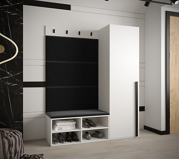 Ensemble de garde-robe Miro 6 184x134x42 (Blanc   Manila 18)