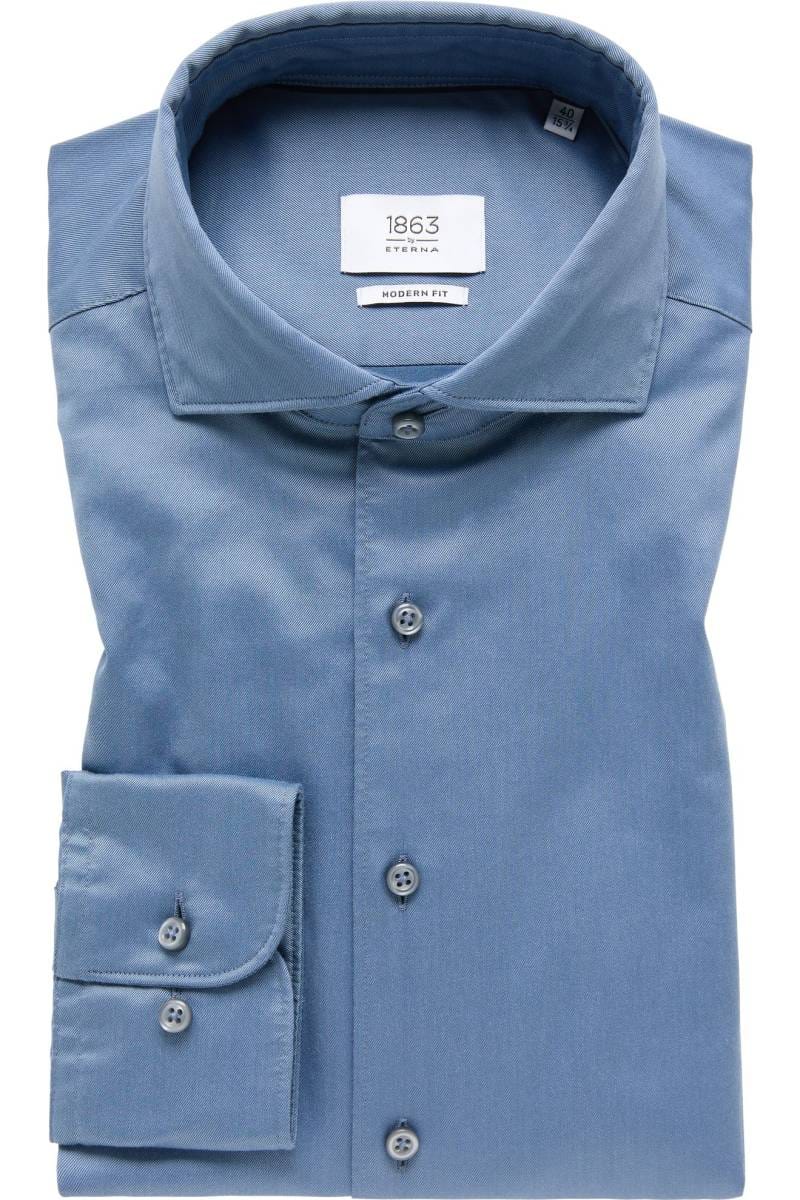 ETERNA 1863 Soft Tailoring Modern Fit Hemd jeansblau, Einfarbig