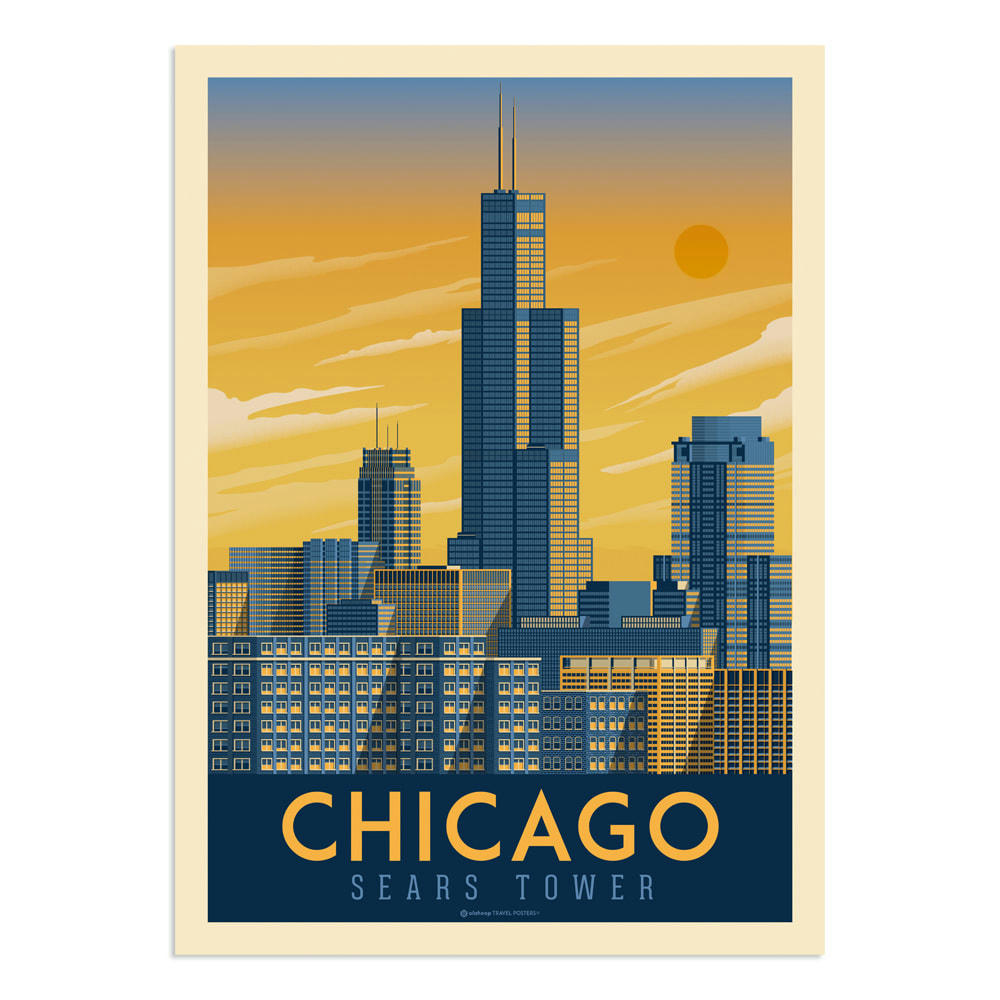 - Affiche Chicago  30x40 cm