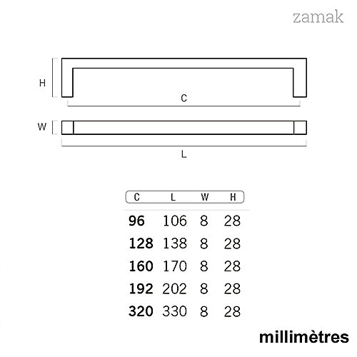 6 Un. poignées de meuble en 128MM inox matcuisine tiroir armoire