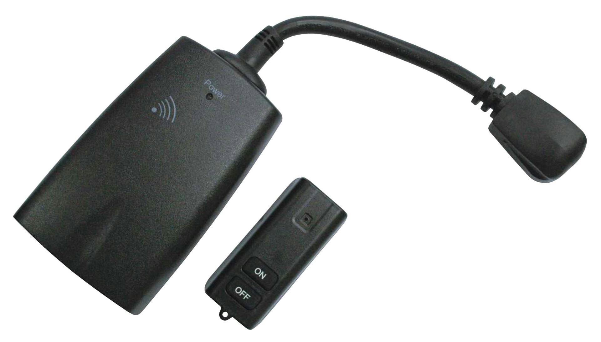 NOMA Outdoor Wireless Remote Control Outlet, Weatherproof, 2-Outlets, 1 Remote, Black
