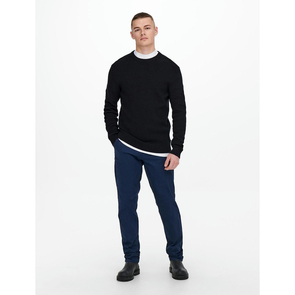 Pull col rond droit Phil