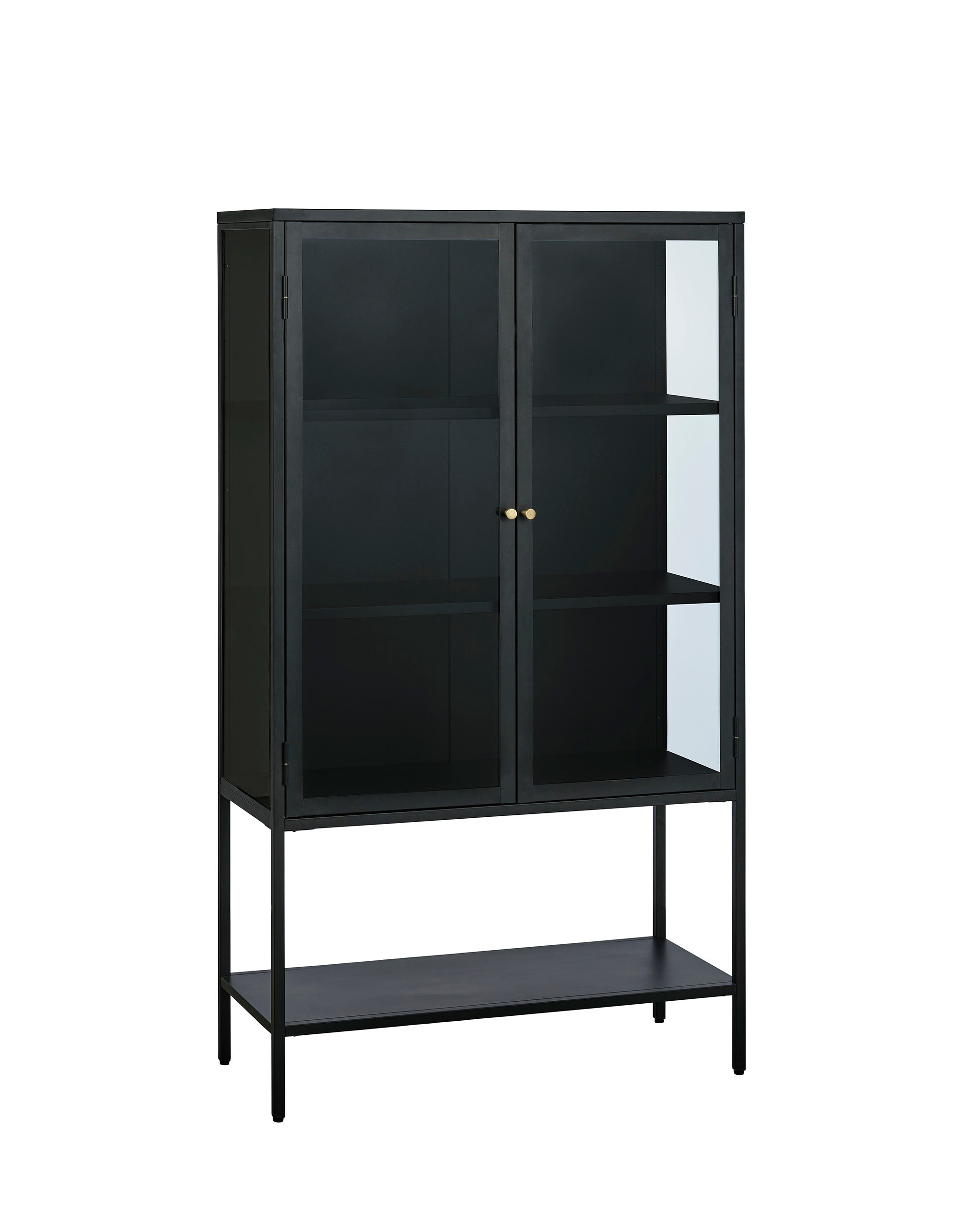 Rebellenclub Vitrinekast Nimbin - 160 x 90 cm - Zwart