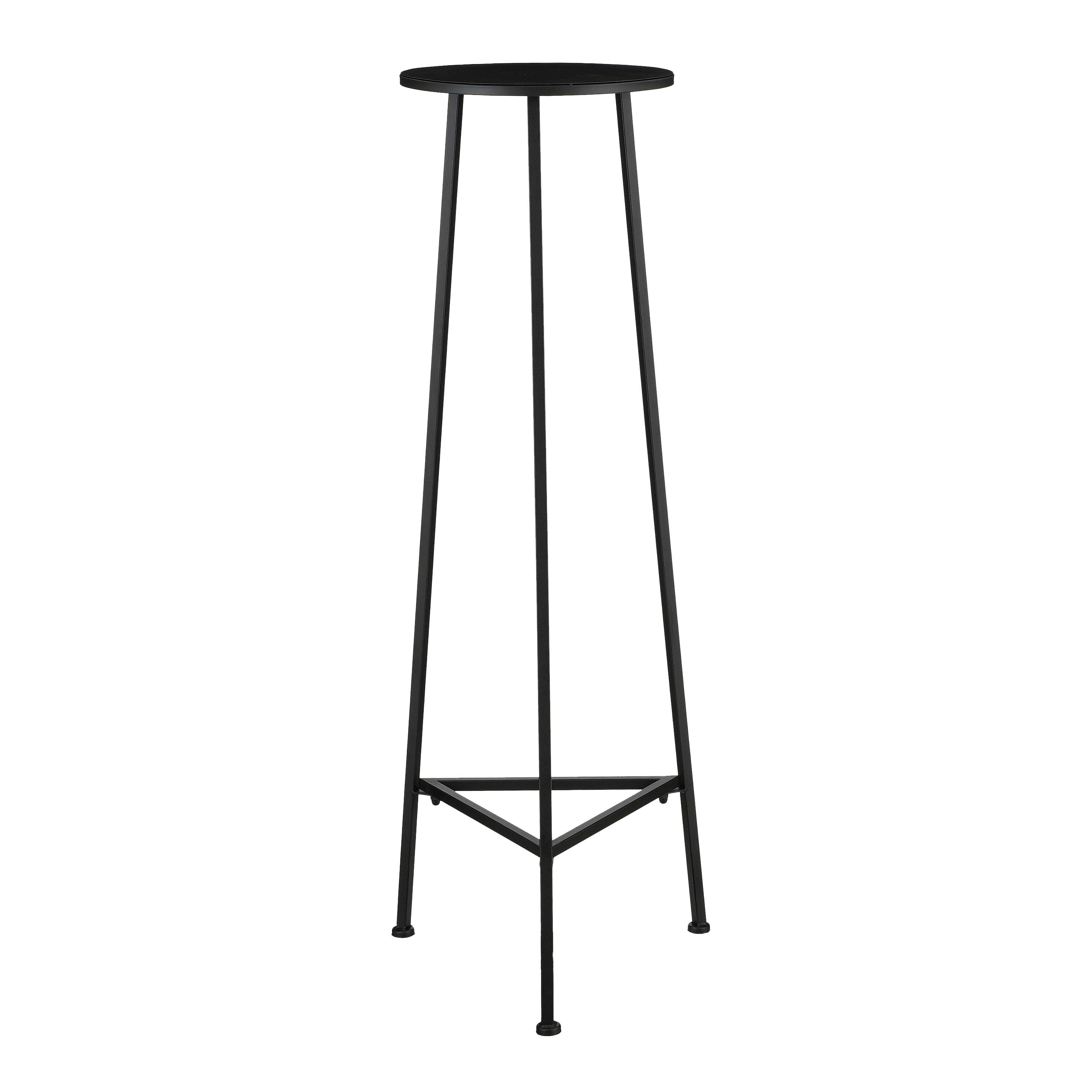 Mica Decorations Adine Plantentafel - H120 x Ø35 cm - Metaal - Zwart