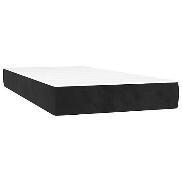 347730 vidaXL Matelas de lit à ressorts ensachés Noir 90x200 cm epaisseur 20 cm Velours