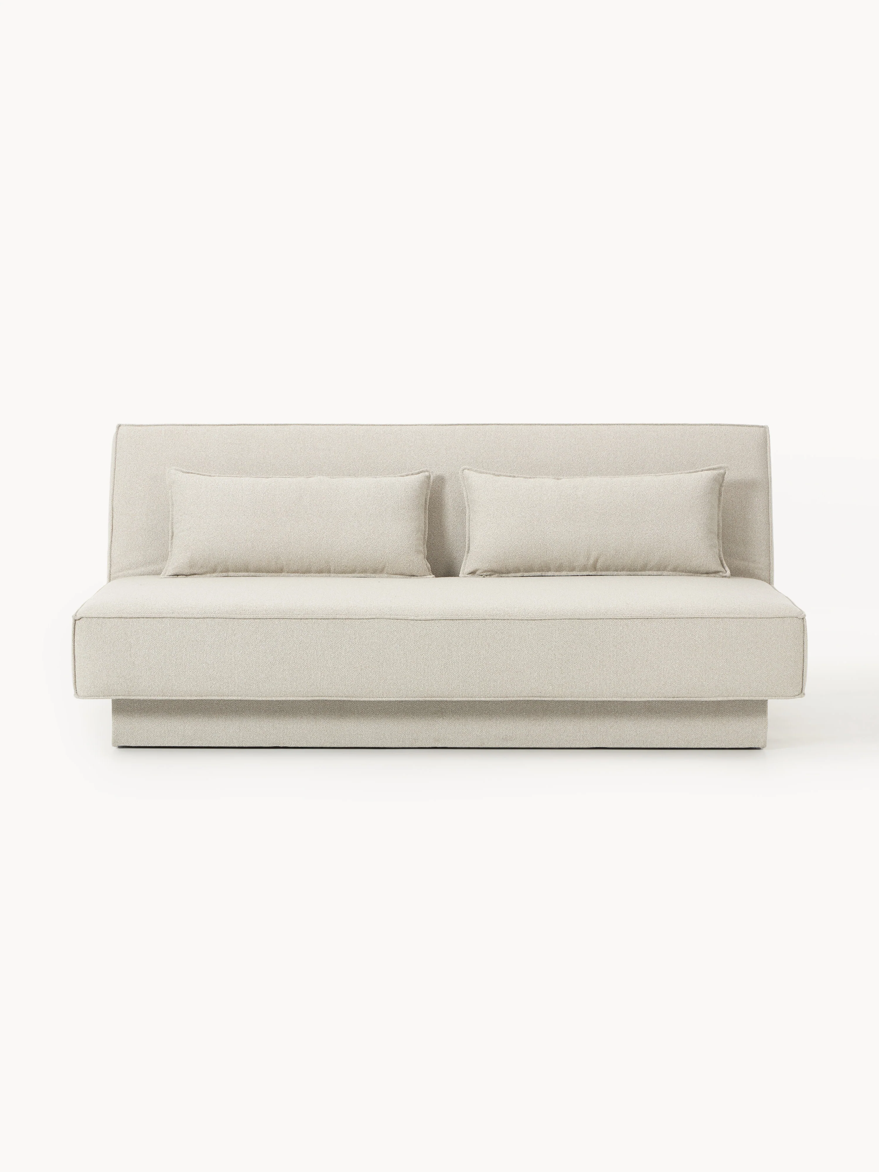 Bouclé-Schlafsofa David mit Stauraum