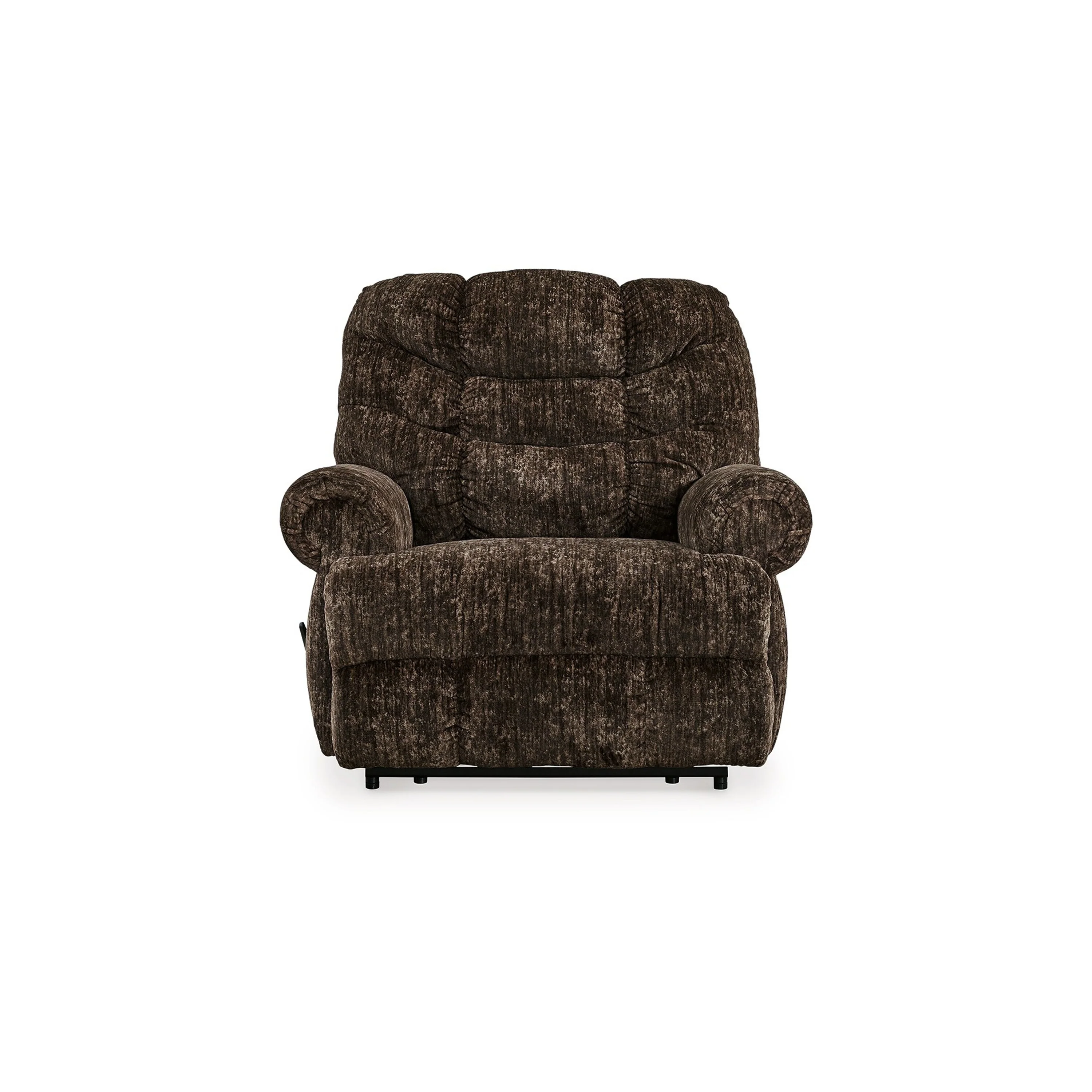 Mikey Manual Recliner Chair, Zero Wall, Dark Brown Polyester Velvet