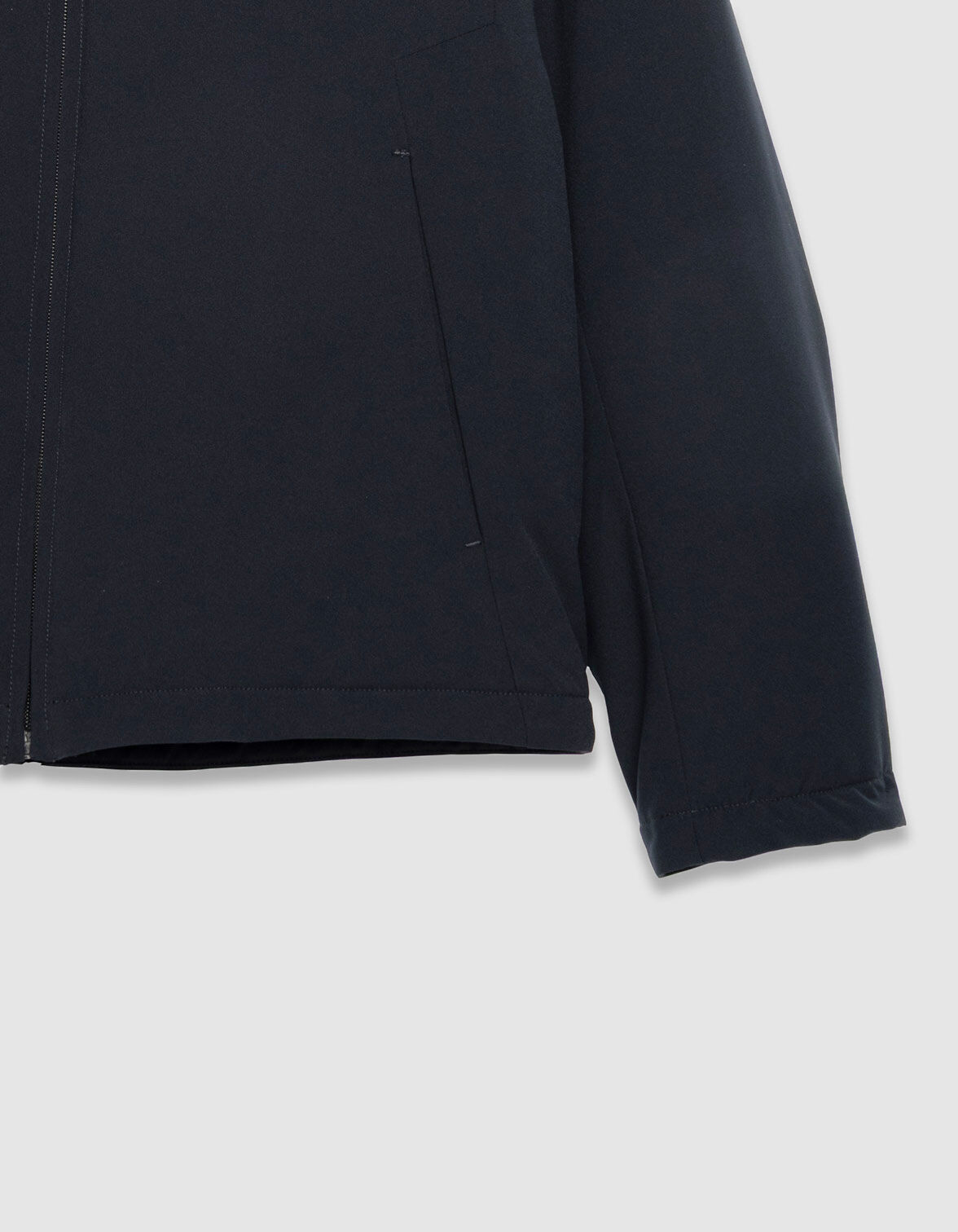 Sous-doudoune noire col montant Homme