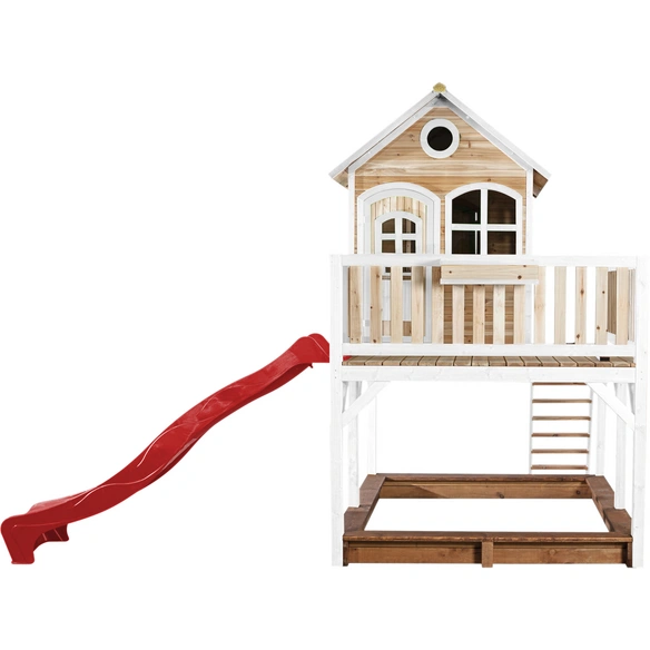 Kinderspielhaus »Liam«, BxHxT: 377 x 291 x 255 cm, Holz, braun/weiß/rot