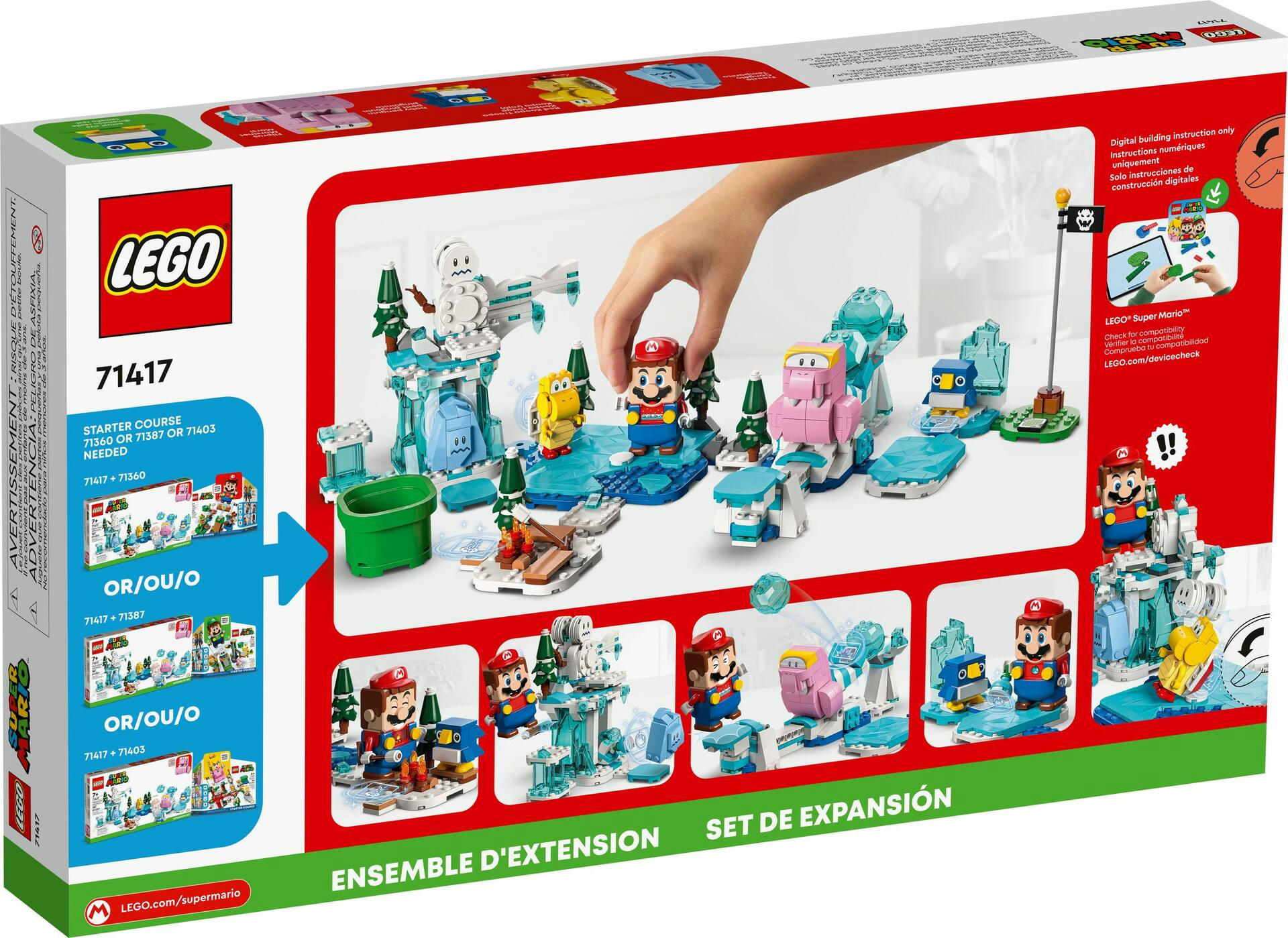 LEGO® Super Mario™ Fliprus Snow Adventure Modular Building Toy Expansion Set - 71417, 567-pcs, Ages 7+