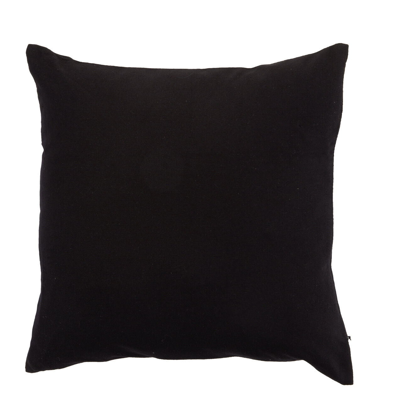 Housse de coussin carré unie noir