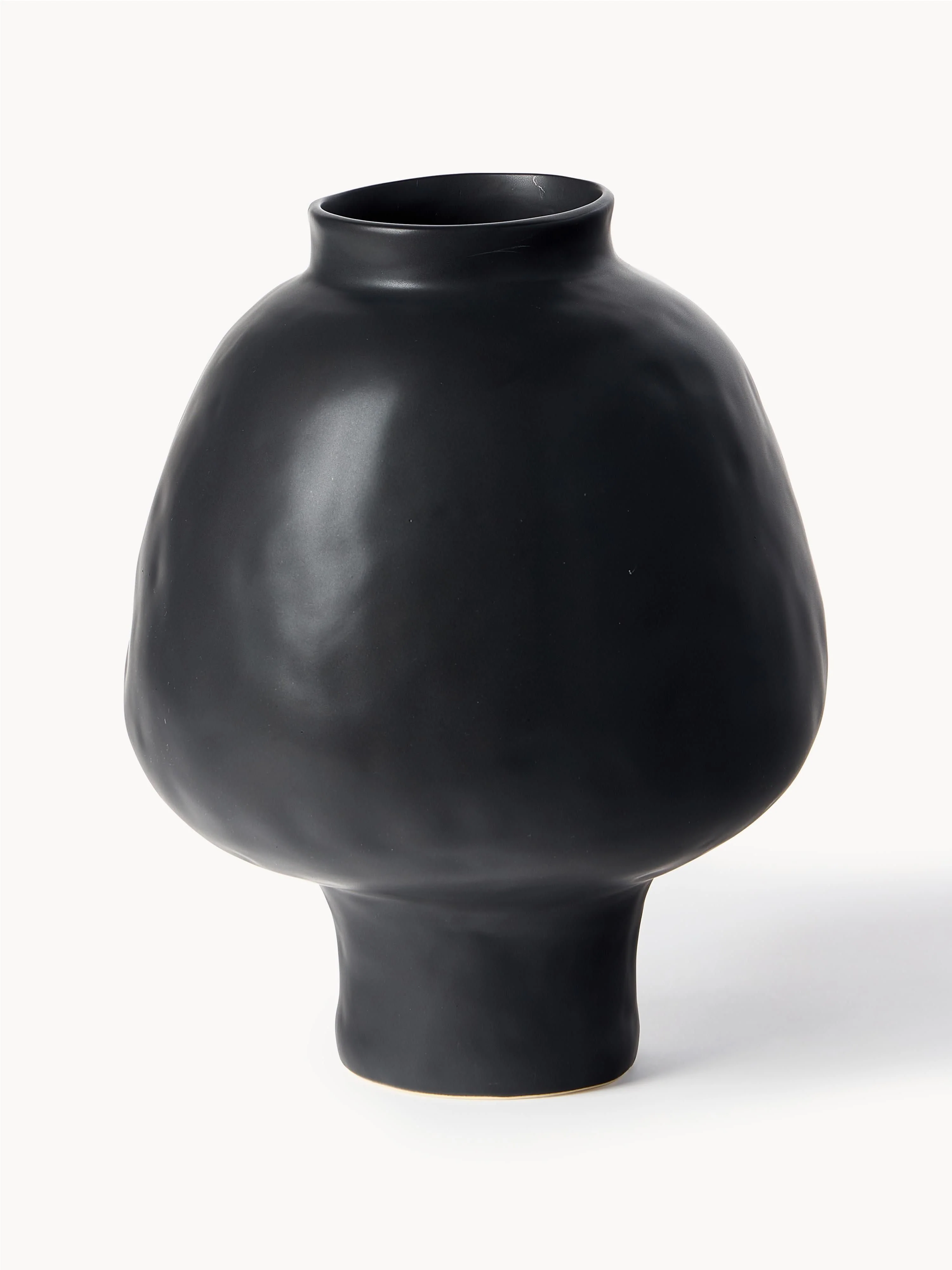 Handgefertigte Design-Vase Saki aus Steinzeug, H 32 cm