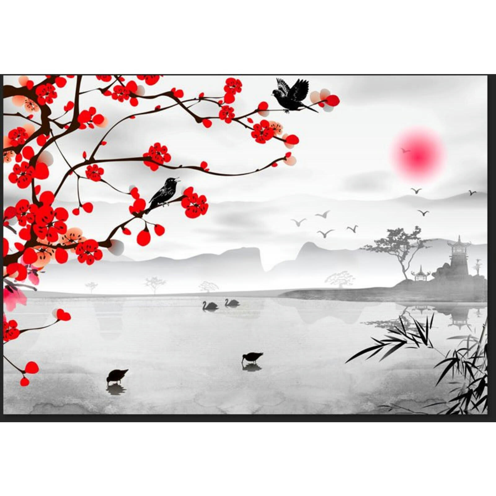 - Papier peint jardin japonais 300 x 210 cm