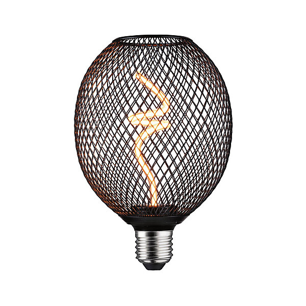 Metallic Glow Standard 230 V Globe LED 160lm 4W 1800K gradable Noir