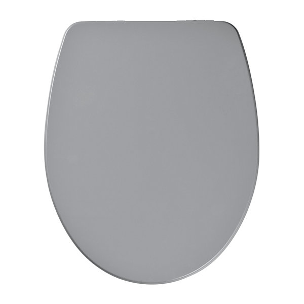 Abattant WC avec frein de fermeture, gris, GoodHome Morava